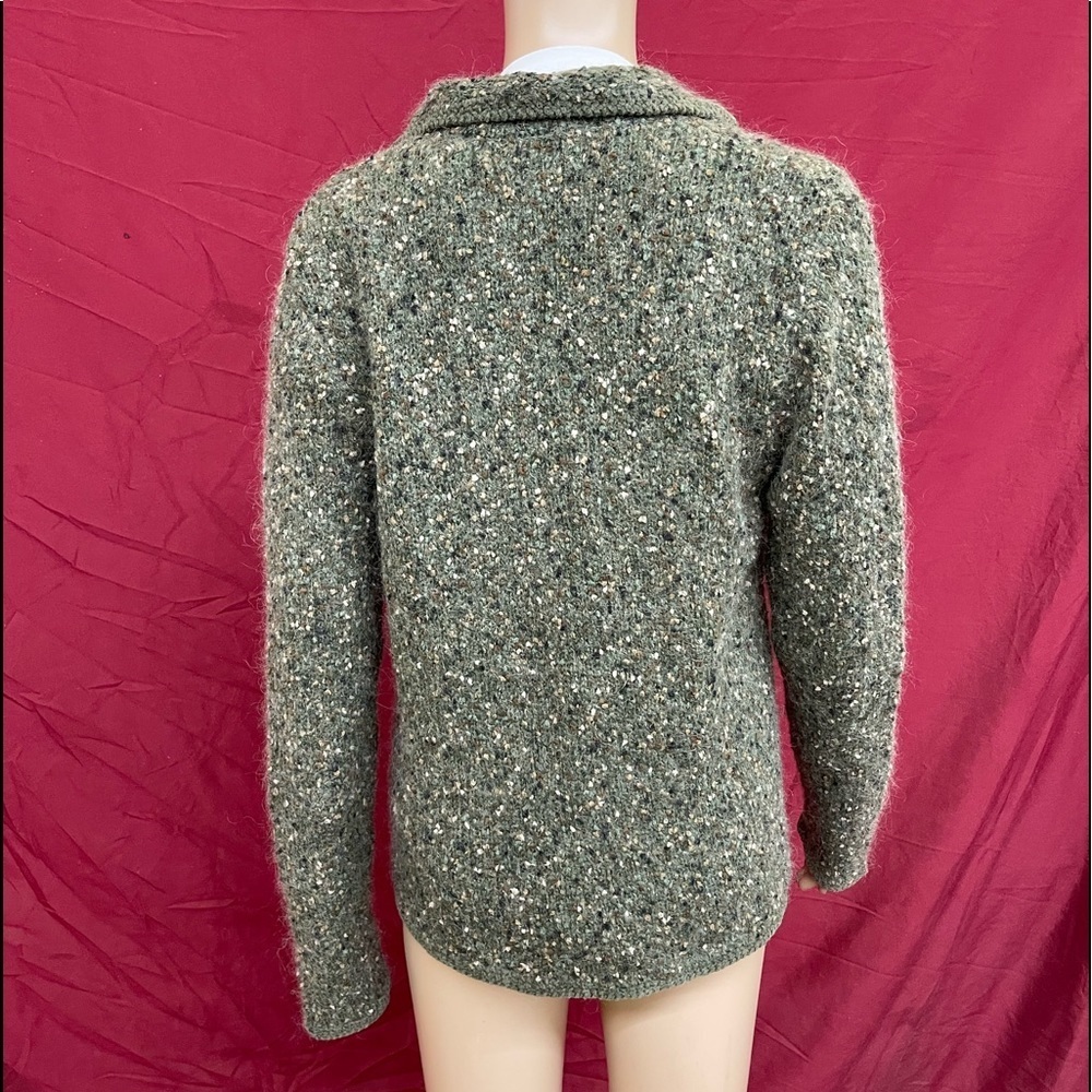 Christopher & Banks Hand Crochet Mohair Wool Blend Cardigan Size Medium - Picture 4 of 5
